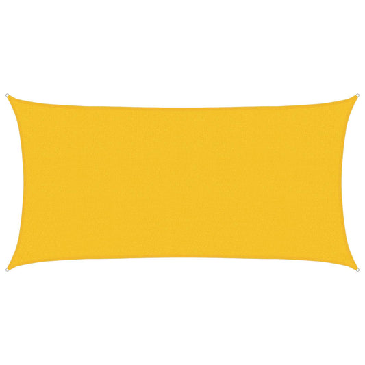 vidaXL Sunshade Sail Yellow 2 x 6 m HDPE
