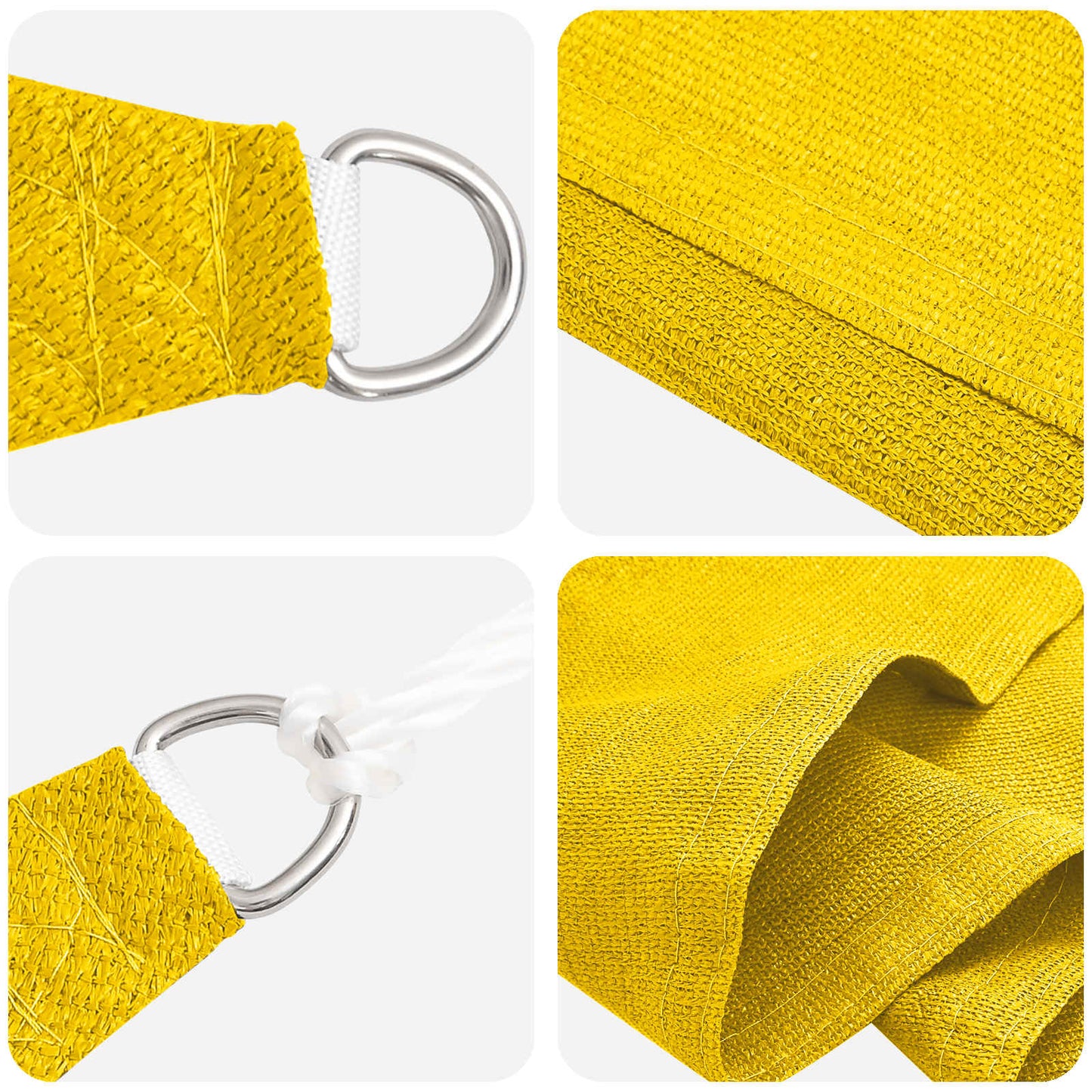 vidaXL Sunshade Sail Yellow 2.5 x 6 m HDPE
