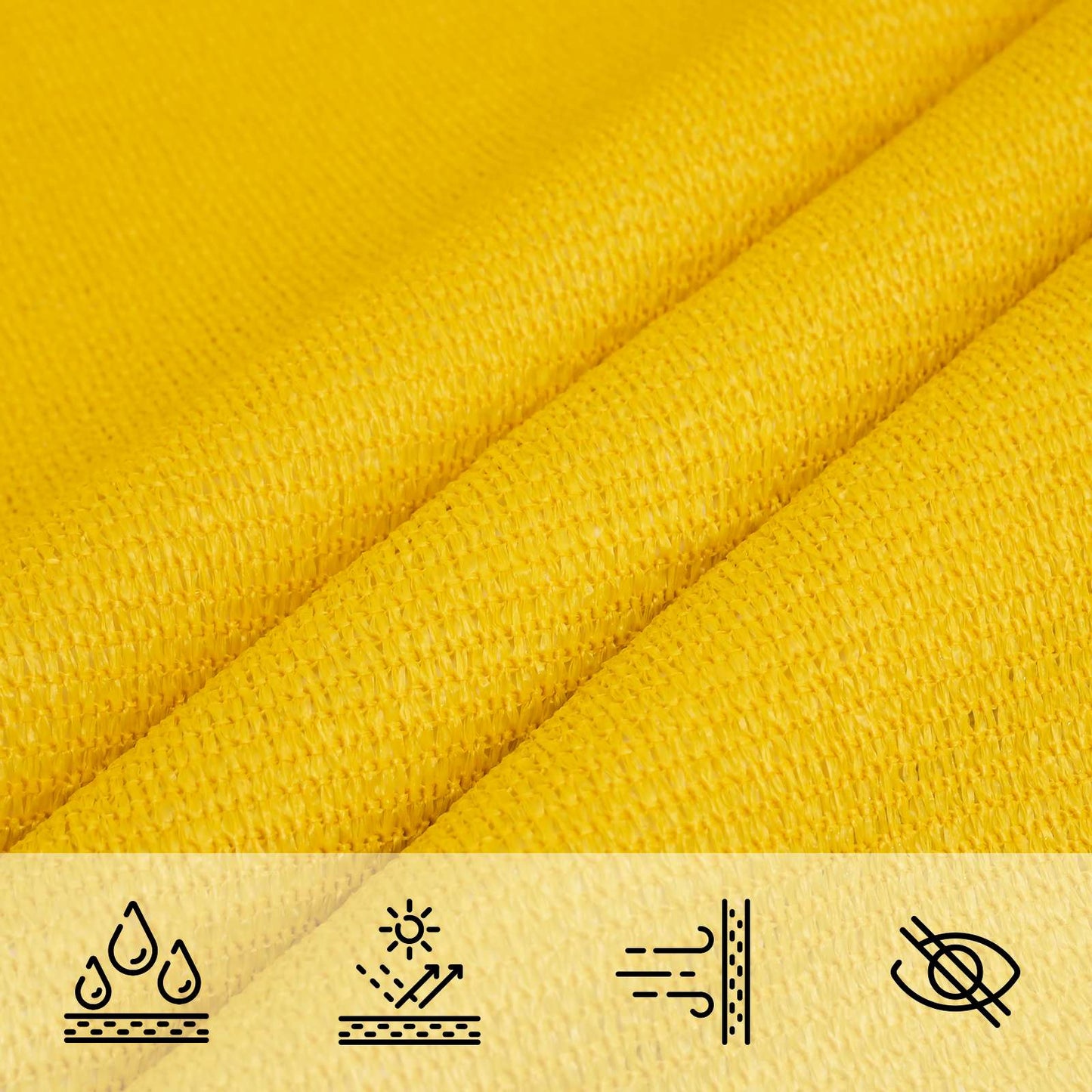 vidaXL Sunshade Sail Yellow 2.5 x 6 m HDPE