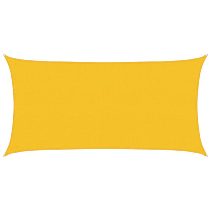 vidaXL Sunshade Sail Yellow 2.5 x 6 m HDPE