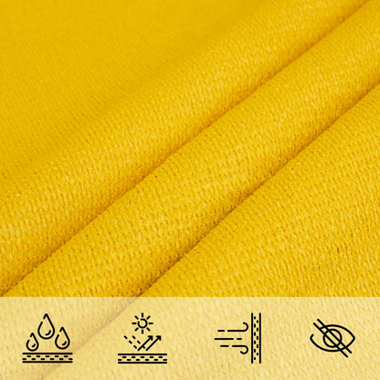 vidaXL Sunshade Sail Yellow 2 x 2 x 2 m HDPE