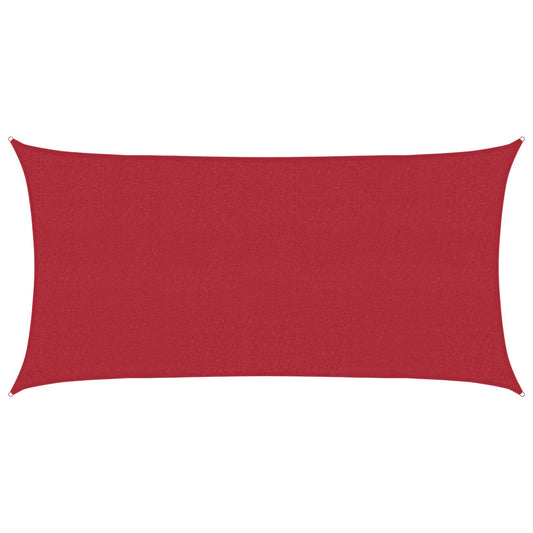 vidaXL Sunshade Sail Red 2 x 6 m HDPE