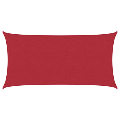 vidaXL Sunshade Sail Red 2.5 x 6 m HDPE