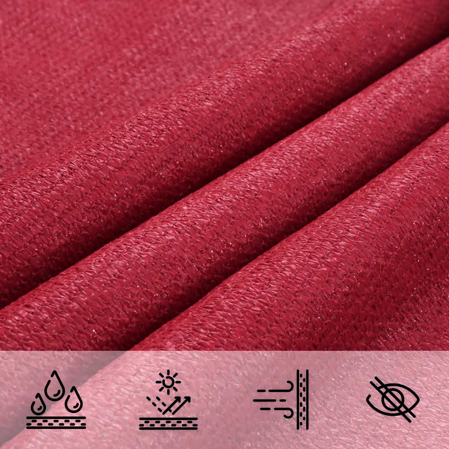 vidaXL Sunshade Sail Red 2 x 2 x 2 m HDPE