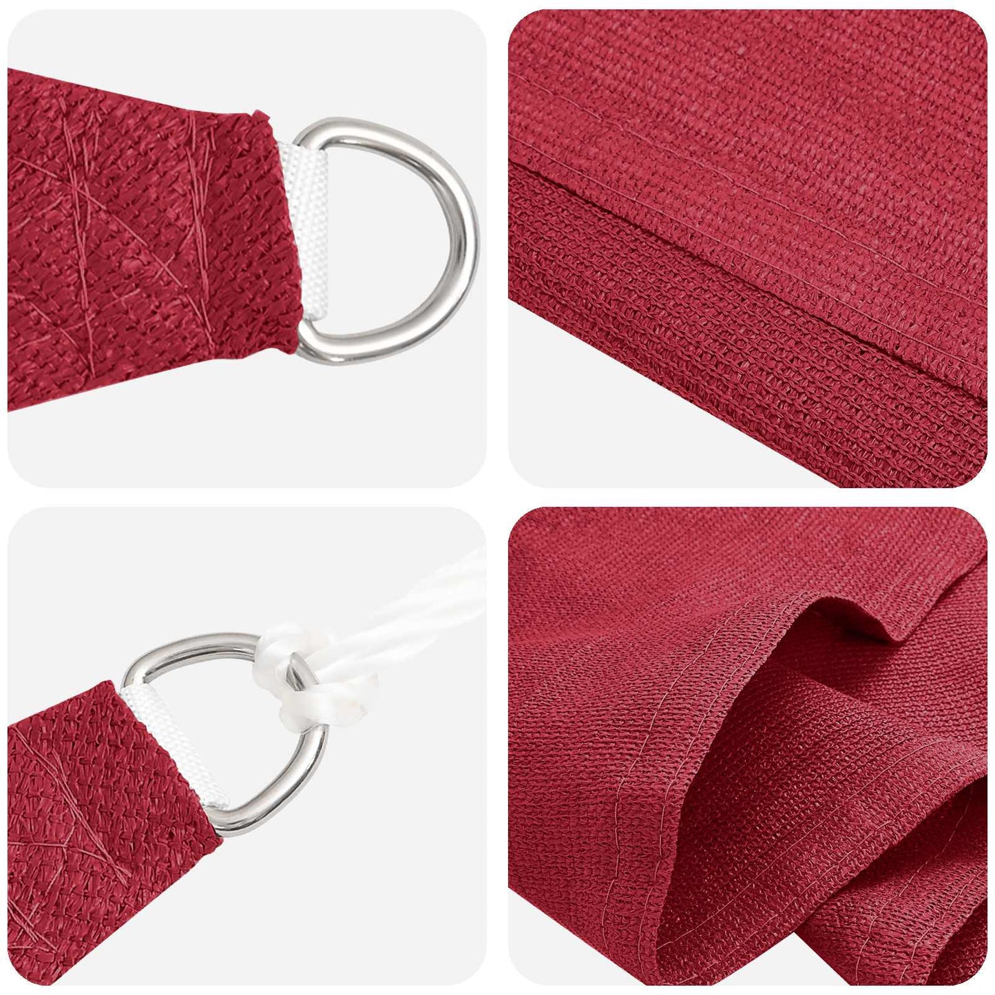 vidaXL Sunshade Sail Red 7 x 5 x 5 m HDPE
