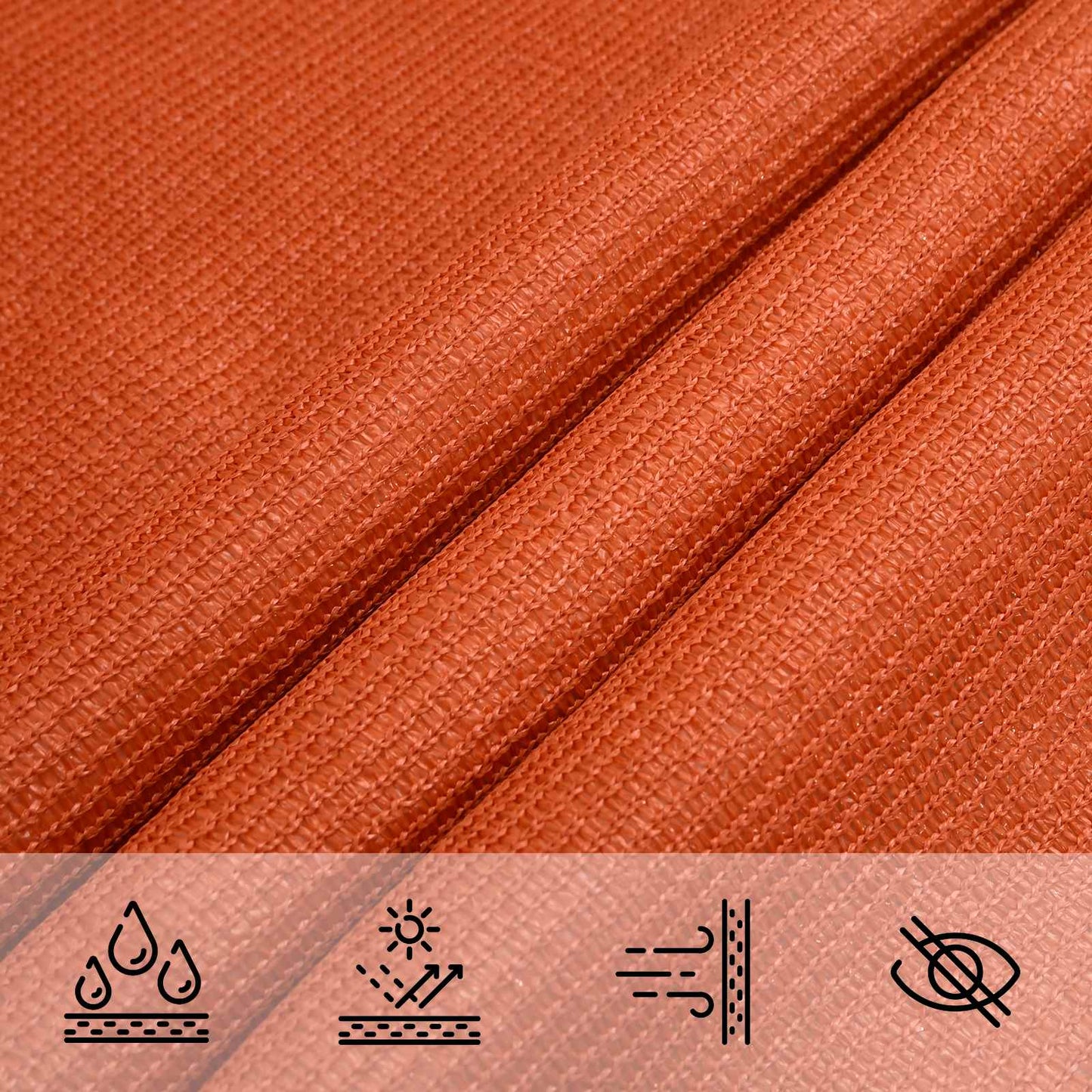 vidaXL Sunshade Sail Orange 2.5 x 6 m HDPE