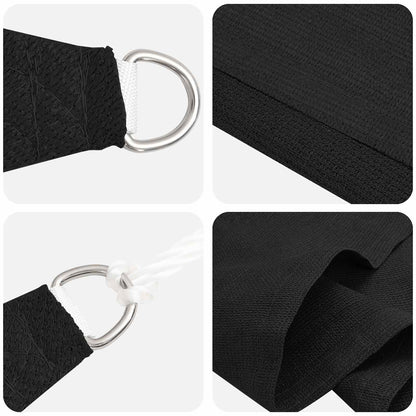 vidaXL Sunshade Sail Black 2 x 6 m HDPE