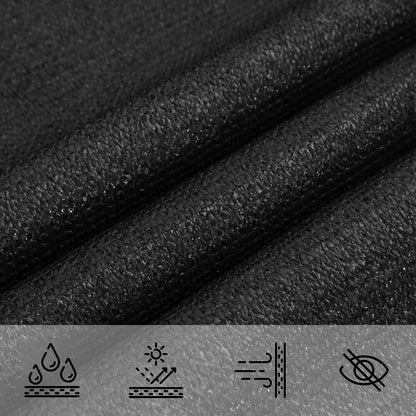 vidaXL Sunshade Sail Black 2 x 6 m HDPE