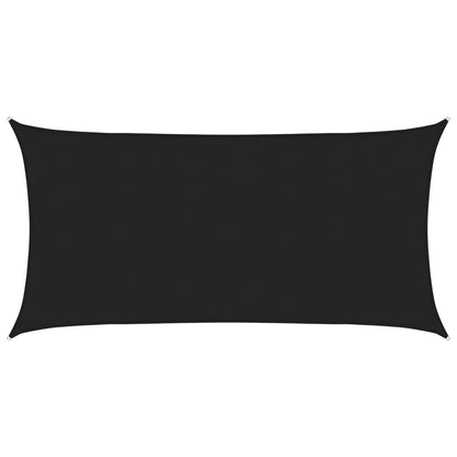vidaXL Sunshade Sail Black 2 x 6 m HDPE