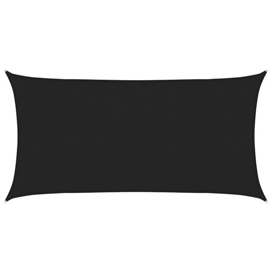 vidaXL Sunshade Sail Black 2.5 x 6 m HDPE