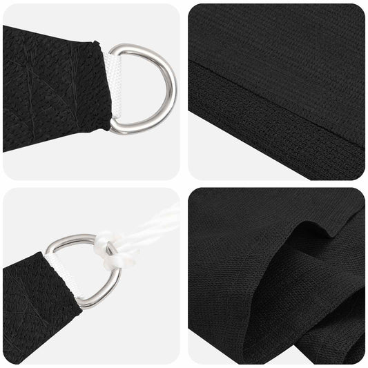 vidaXL Sunshade Sail 2 x 2 x 2 m HDPE Triangular Black