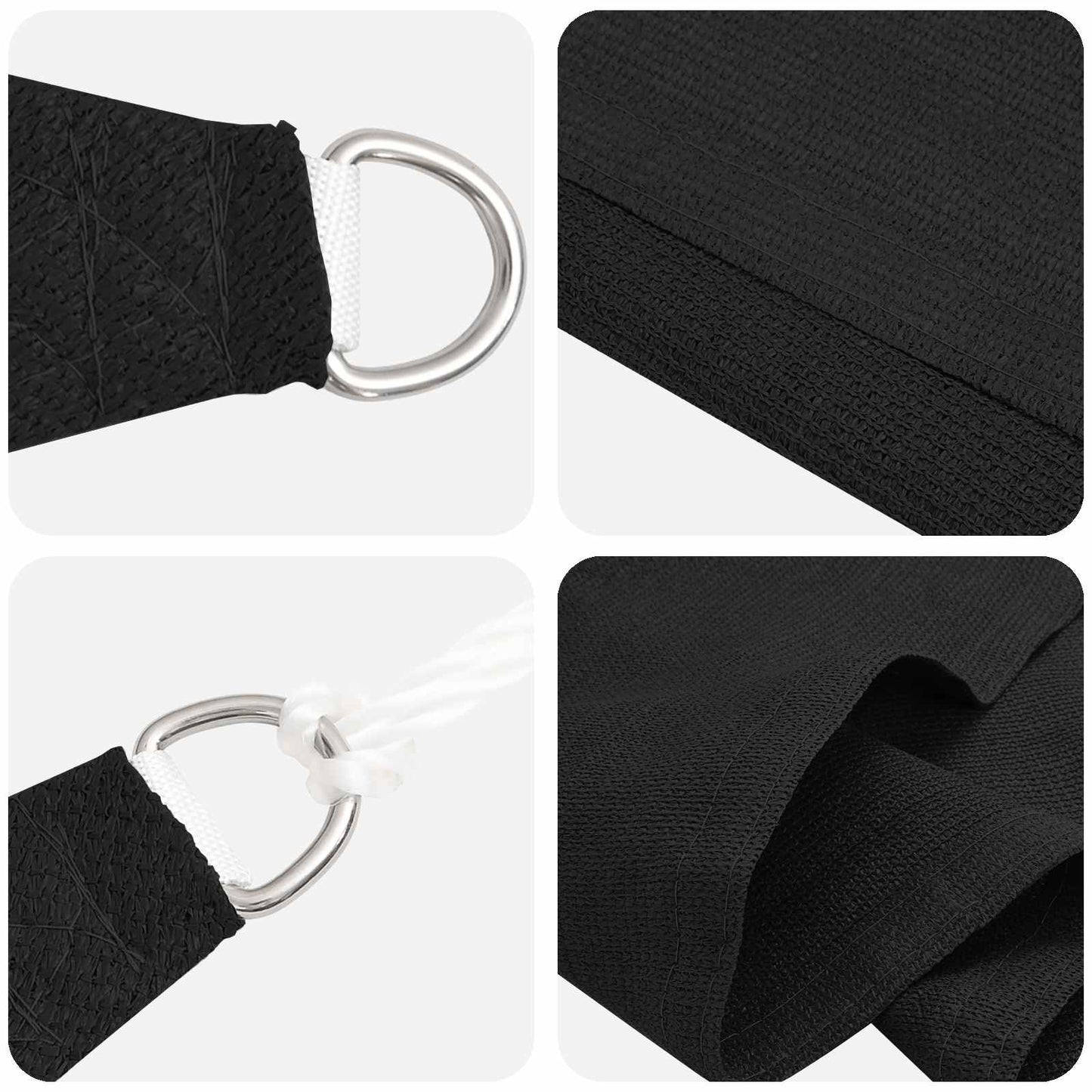 vidaXL Sunshade Sail Black 7 x 5 x 5 m HDPE
