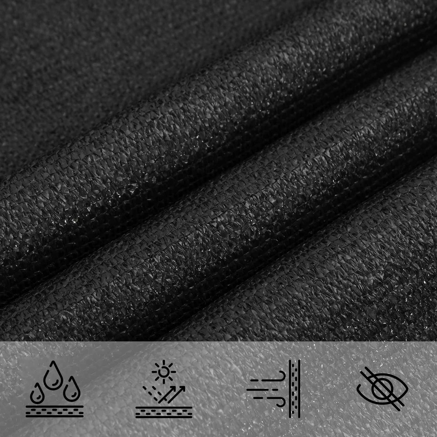 vidaXL Sunshade Sail Black 7 x 5 x 5 m HDPE