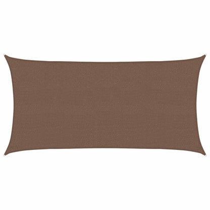 vidaXL Sunshade Sail Brown 2 x 6 m HDPE