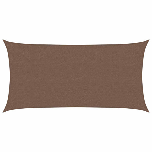 vidaXL Sunshade Sail Brown 2 x 6 m HDPE