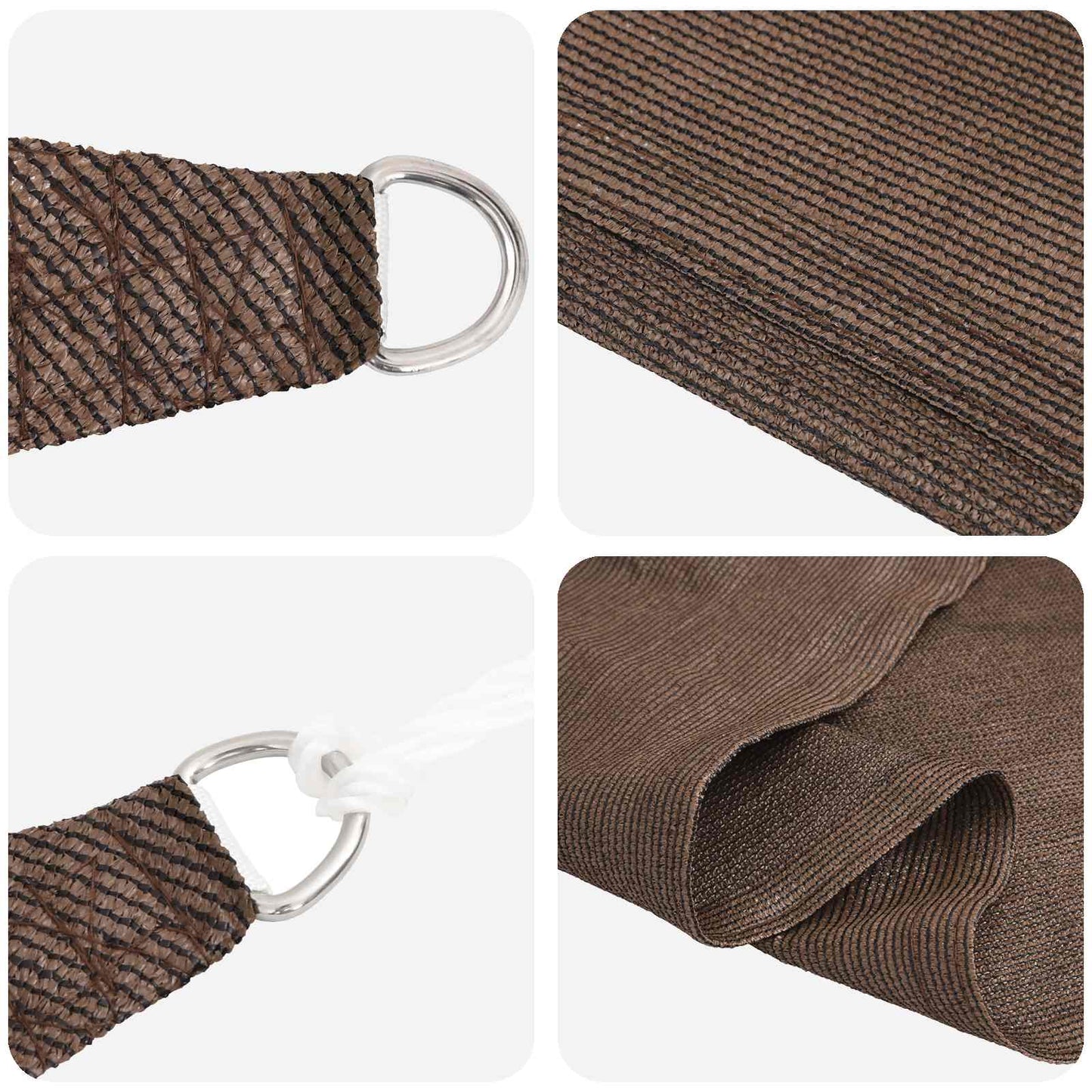 vidaXL Sunshade Sail Brown 7 x 5 x 5 m HDPE