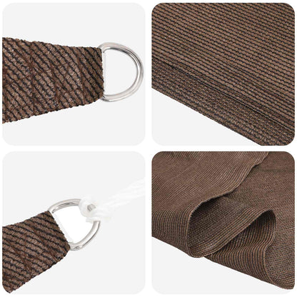 vidaXL Sunshade Sail Brown 7 x 5 x 5 m HDPE