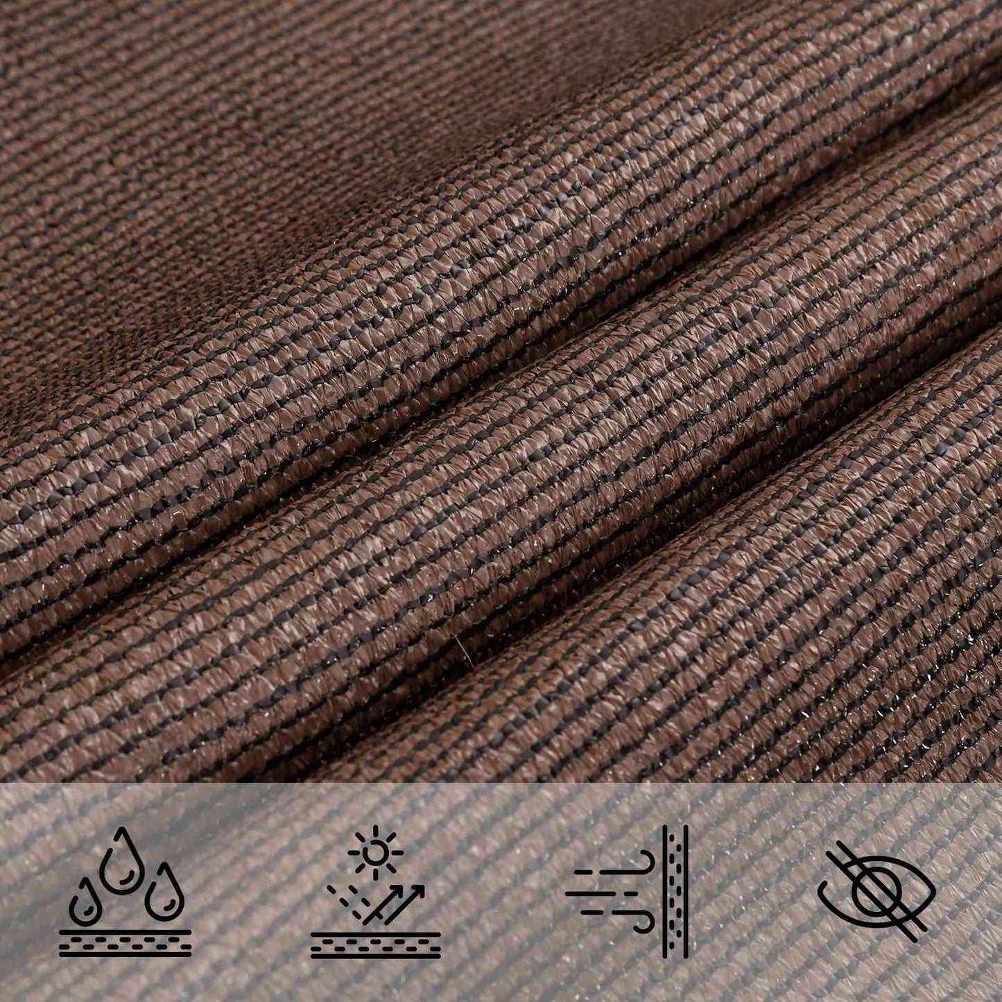 vidaXL Sunshade Sail Brown 7 x 5 x 5 m HDPE