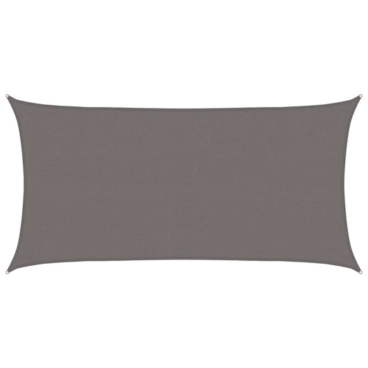 vidaXL Sunshade Sail 2 x 6 m HDPE Rectangular Light Grey