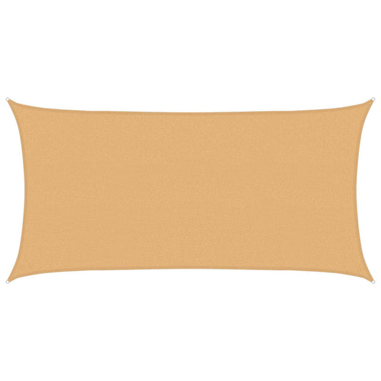 vidaXL Sunshade Sail Sand 2 x 6 m HDPE