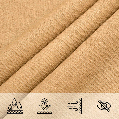 vidaXL Sunshade Sail Sand 7 x 5 x 5 m HDPE