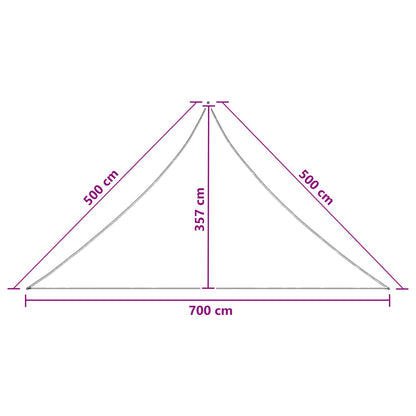 vidaXL Sunshade Sail Sand 7 x 5 x 5 m HDPE