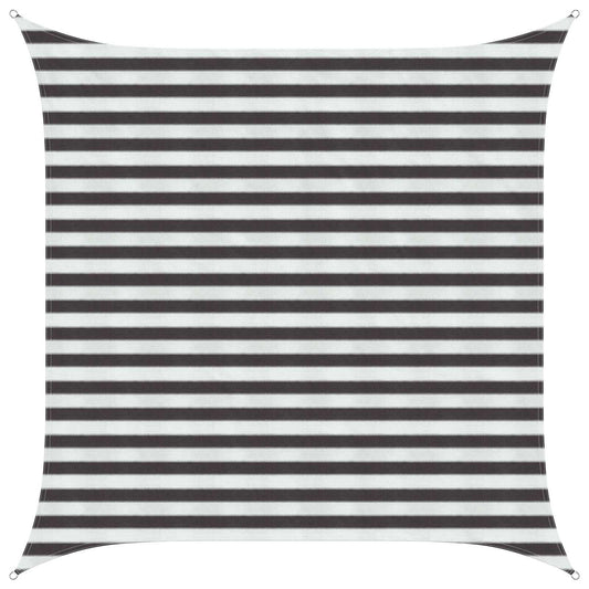 vidaXL Sunshade Sail Anthracite and White 2.5 x 2.5 m HDPE