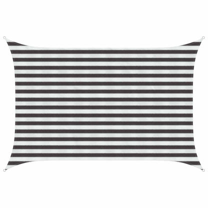 vidaXL Sunshade Sail Anthracite and White 2 x 3 m HDPE