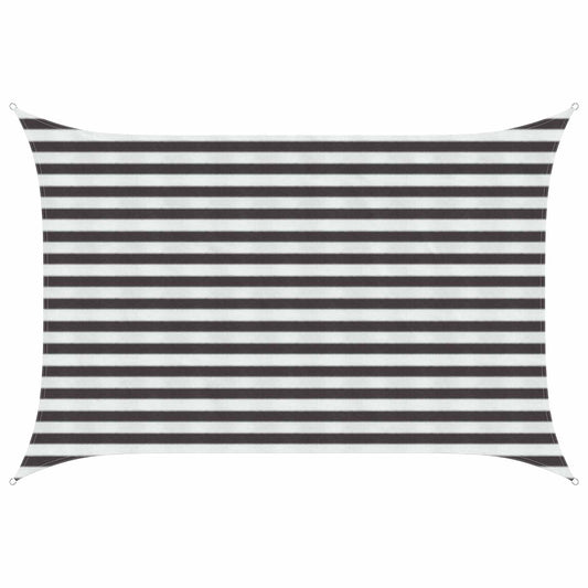 vidaXL Sunshade Sail Anthracite and White 2 x 3 m HDPE
