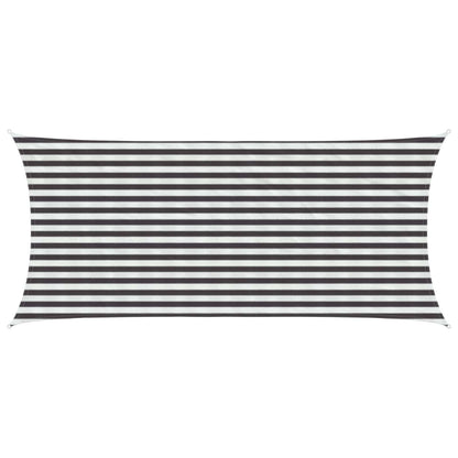 vidaXL Sunshade Sail Anthracite and White 2 x 4 m HDPE