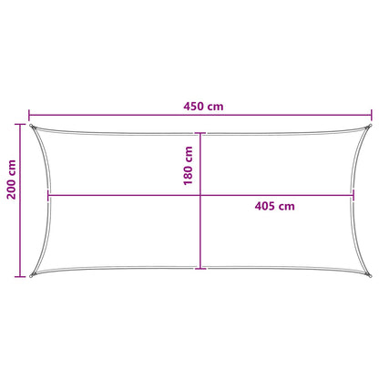 vidaXL Sunshade Sail Anthracite and White 2 x 4.5 m HDPE