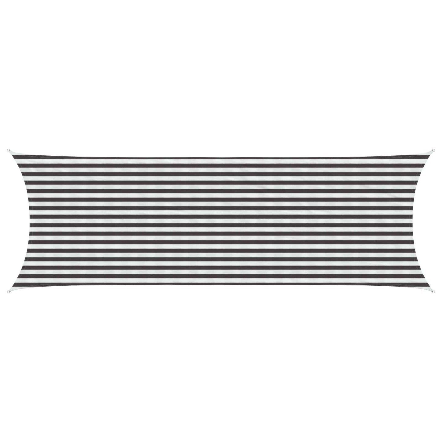 vidaXL Sunshade Sail Anthracite and White 2 x 6 m HDPE