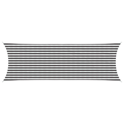 vidaXL Sunshade Sail Anthracite and White 2 x 6 m HDPE