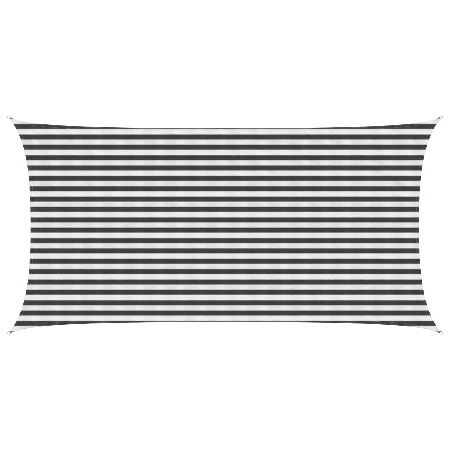 vidaXL Sunshade Sail Anthracite and White 2.5 x 5 m HDPE