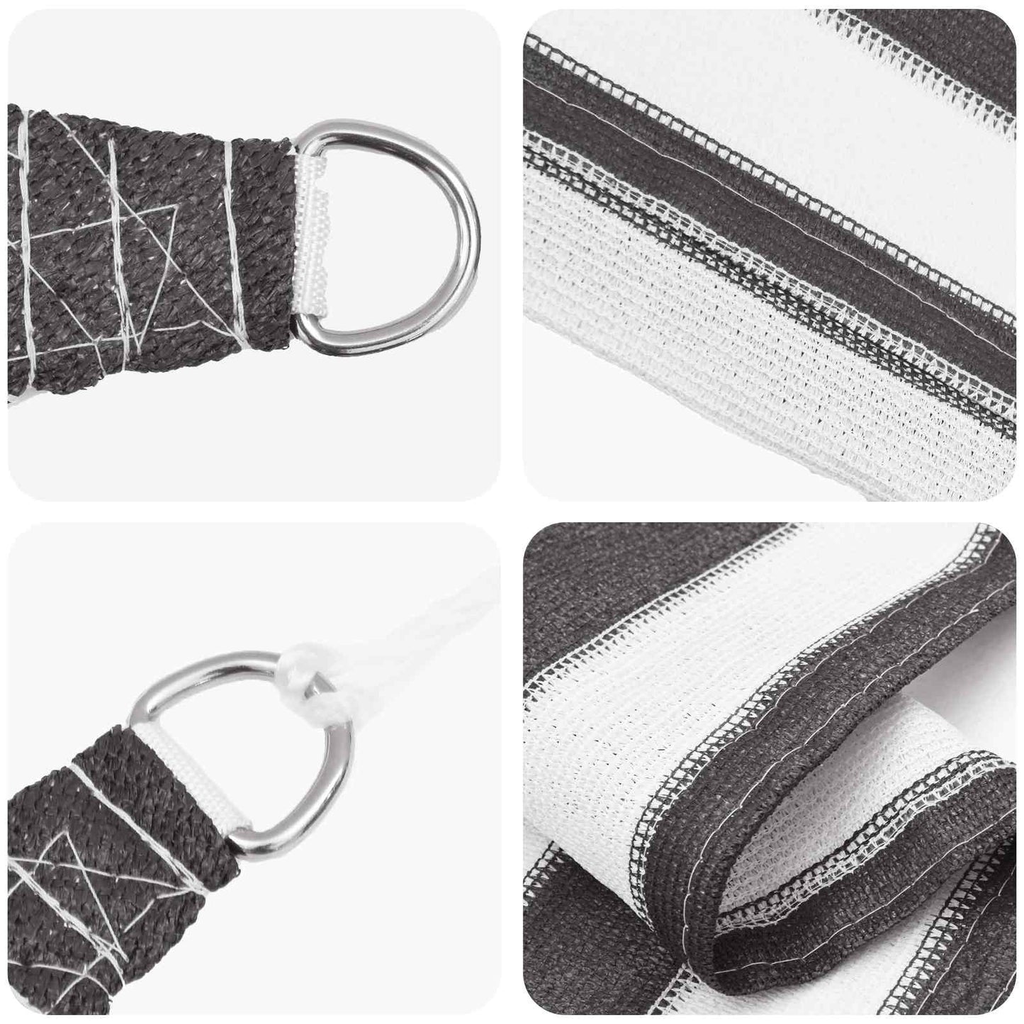 vidaXL Sunshade Sail Anthracite and White 3.5 x 4.5 m HDPE