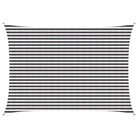 vidaXL Sunshade Sail Anthracite and White 3.5 x 4.5 m HDPE