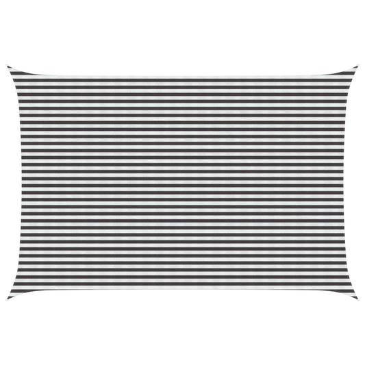 vidaXL Sunshade Sail Anthracite and White 4 x 6 m HDPE
