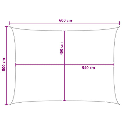 vidaXL Sunshade Sail Anthracite and White 5 x 6 m HDPE