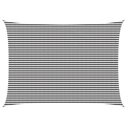vidaXL Sunshade Sail Anthracite and White 5 x 8 m HDPE