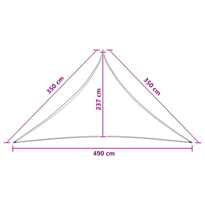 vidaXL Sunshade Sail 3.5 x 3.5 x 4.9 m HDPE