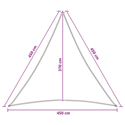 vidaXL Sunshade Sail 4.5 x 4.5 x 4.5 m HDPE