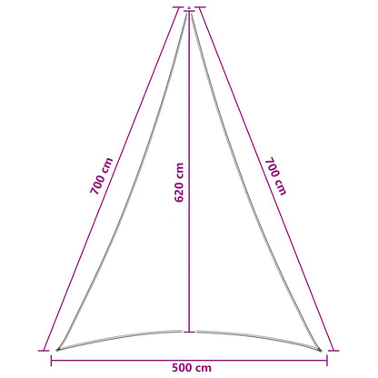 vidaXL Sunshade Sail 5 x 7 x 7 m HDPE