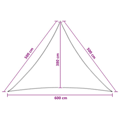 vidaXL Sunshade Sail 5 x 5 x 6 m HDPE