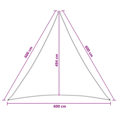 vidaXL Sunshade Sail 6 x 6 x 6 m HDPE