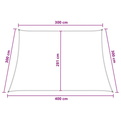 vidaXL Sunshade Sail Anthracite and White 3 / 4 x 3 m HDPE