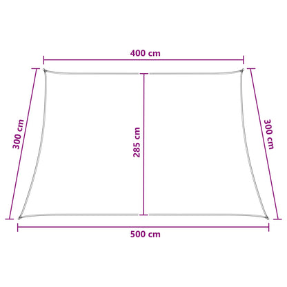 vidaXL Sunshade Sail Anthracite and White 4 / 5 x 3 m HDPE