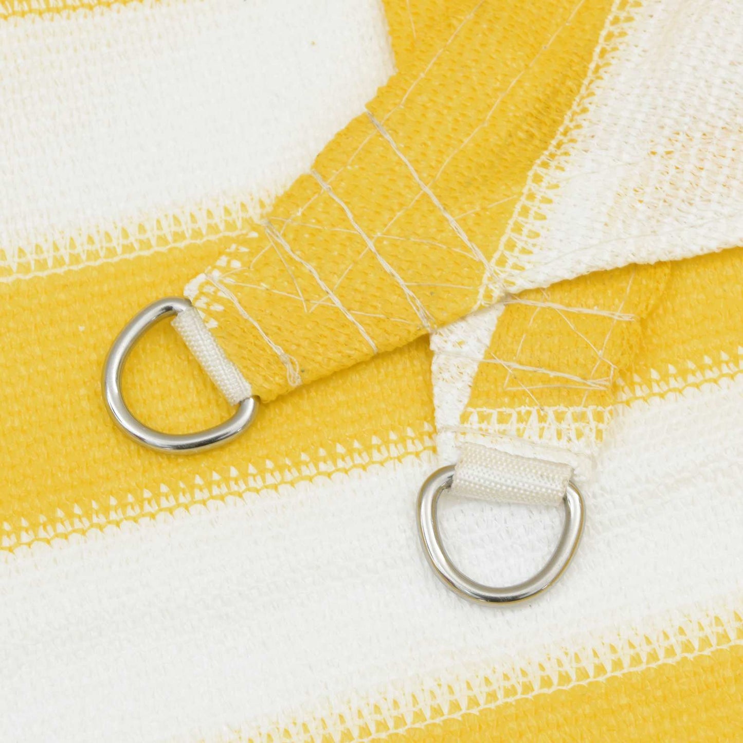 vidaXL Sunshade Sail Yellow and White 2 x 2 m HDPE