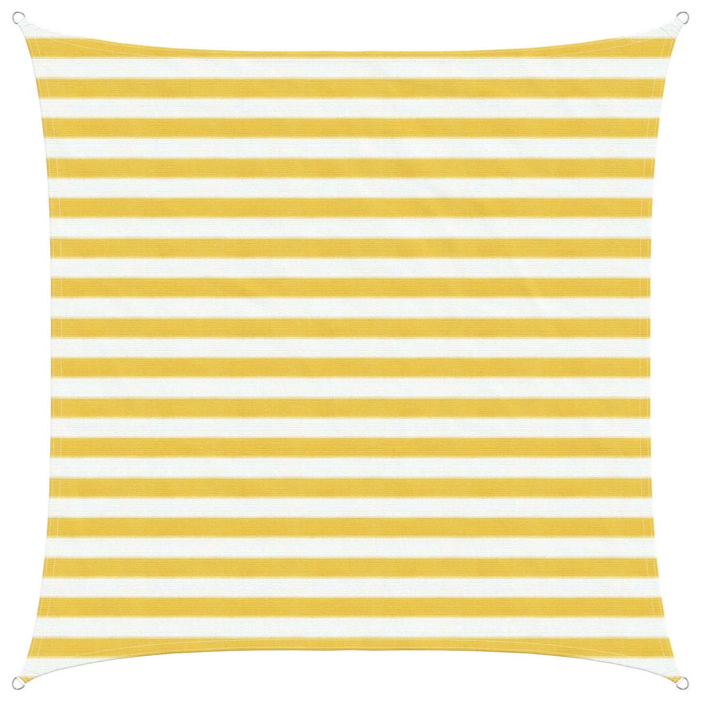 vidaXL Sunshade Sail Yellow and White 2 x 2 m HDPE