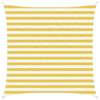 vidaXL Sunshade Sail Yellow and White 2 x 2 m HDPE