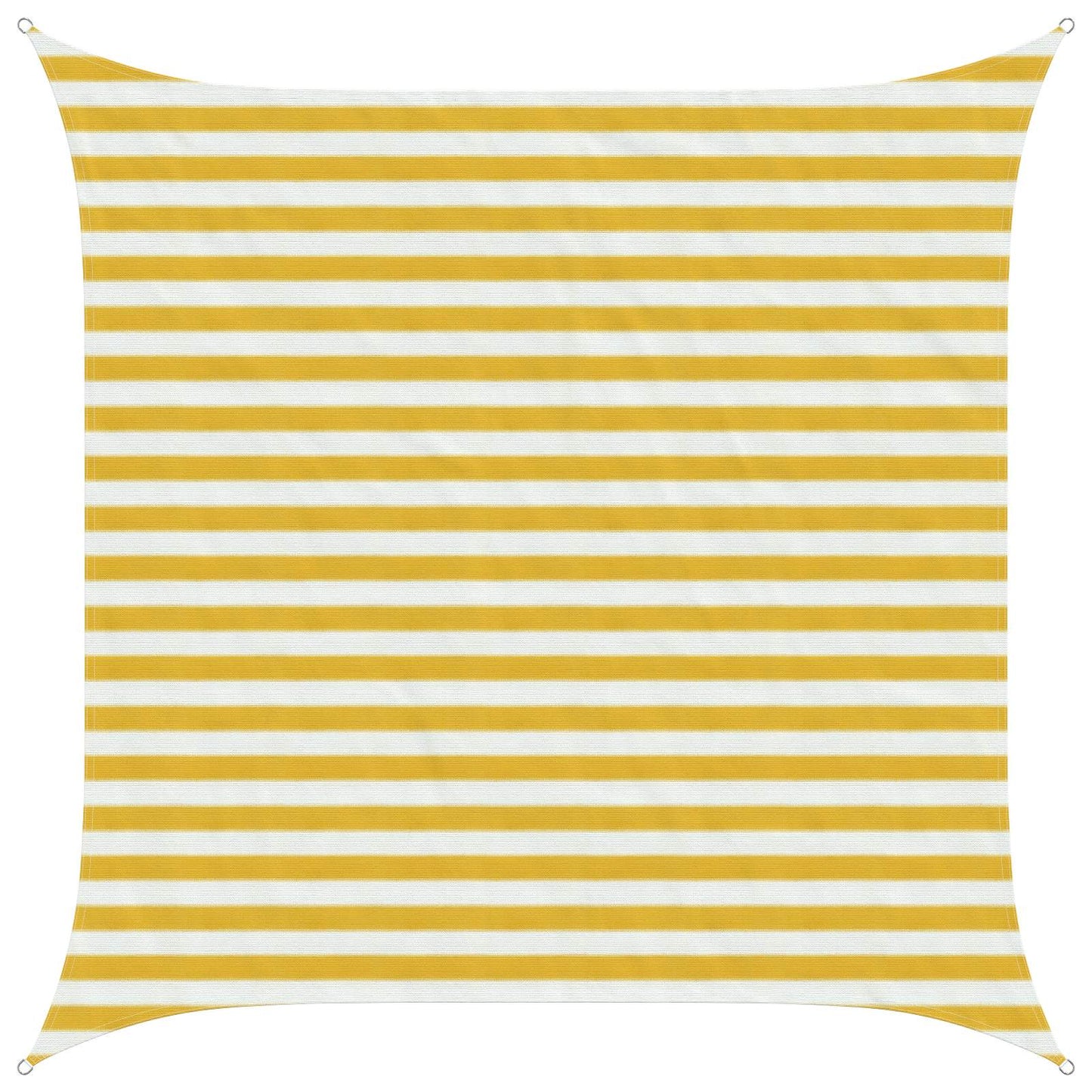 vidaXL Sunshade Sail Yellow and White 2.5 x 2.5 m HDPE